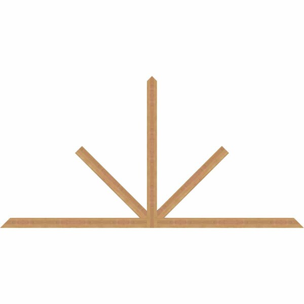 Ekena Millwork Saratoga Timber Gable Bracket, Western Red Cedar, 108"W x 54"H x 1 1/2"D x 3 1/2"F, 12/12 Pitch GBW108X54X0204SAR00SWR - main